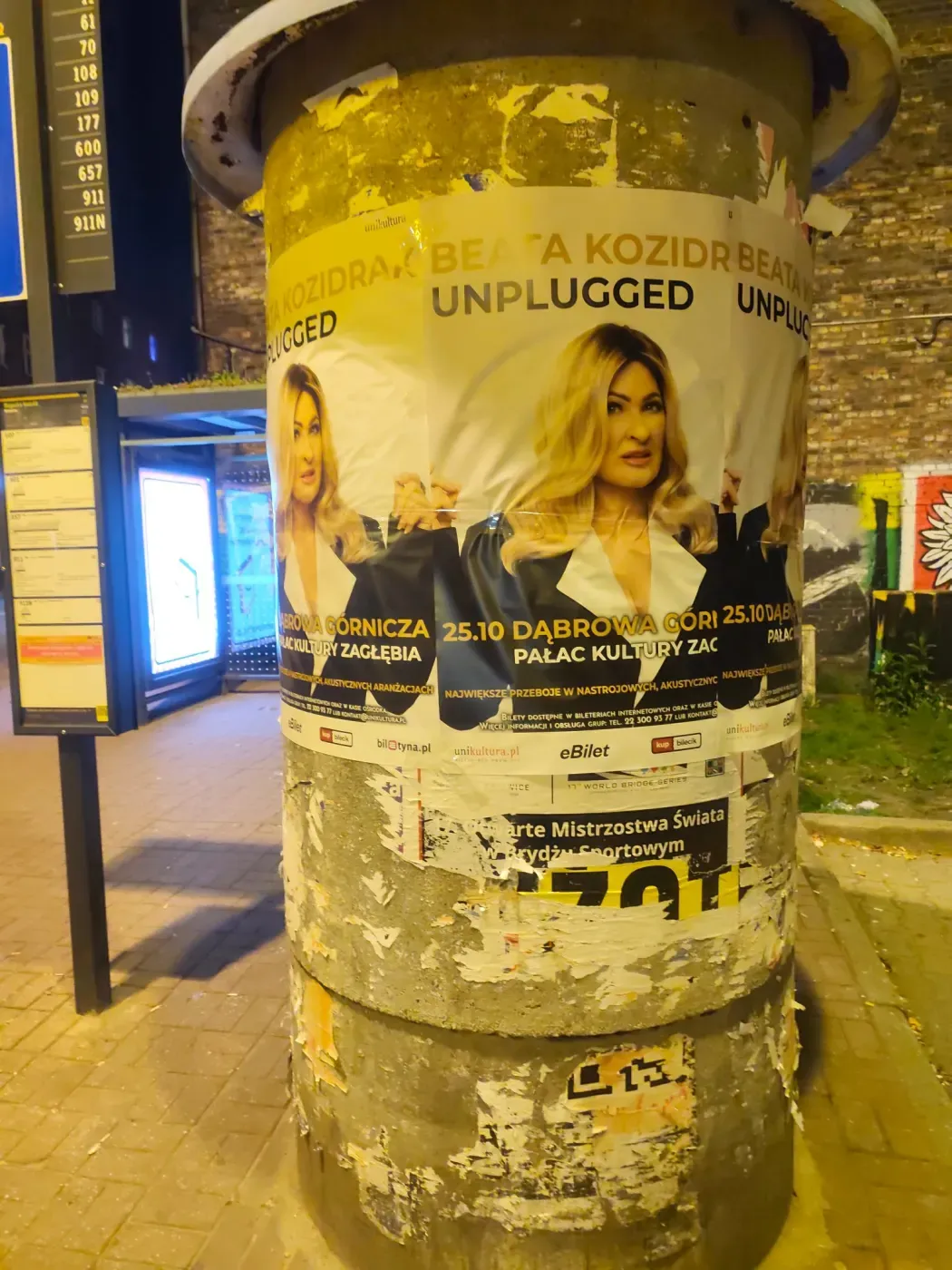 Plakatowanie w Katowicach: Beata Kozidrak Unplugged